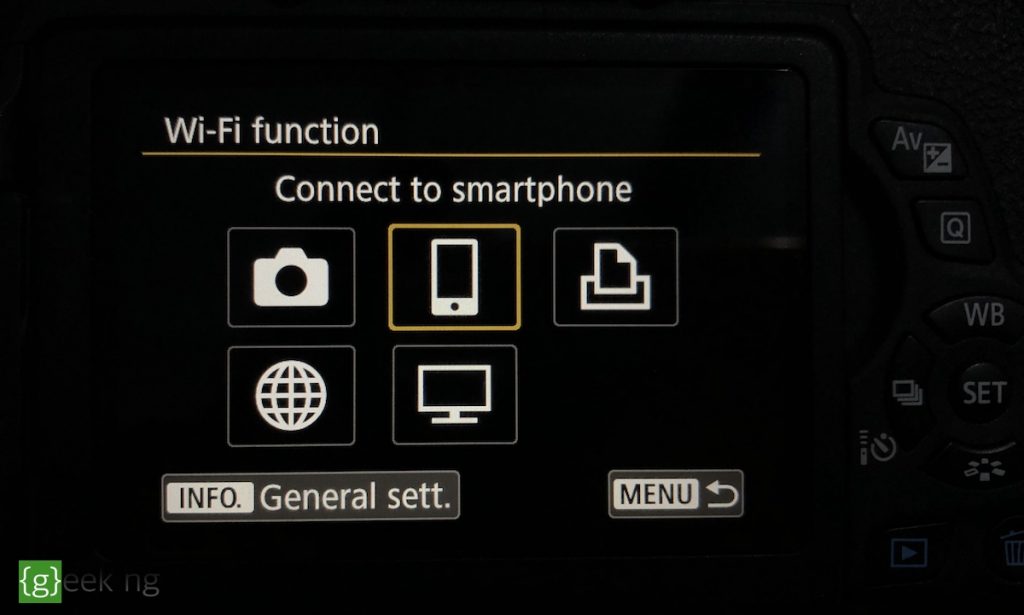 connect to smartphone canon 750D