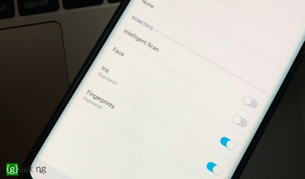 samsung galaxy s9+ security