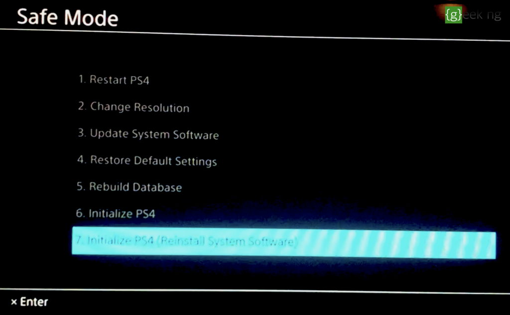initialize ps4