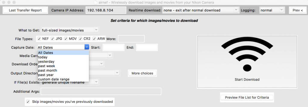airnef import settings