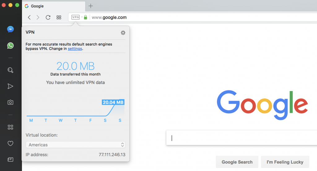 opera browser vpn