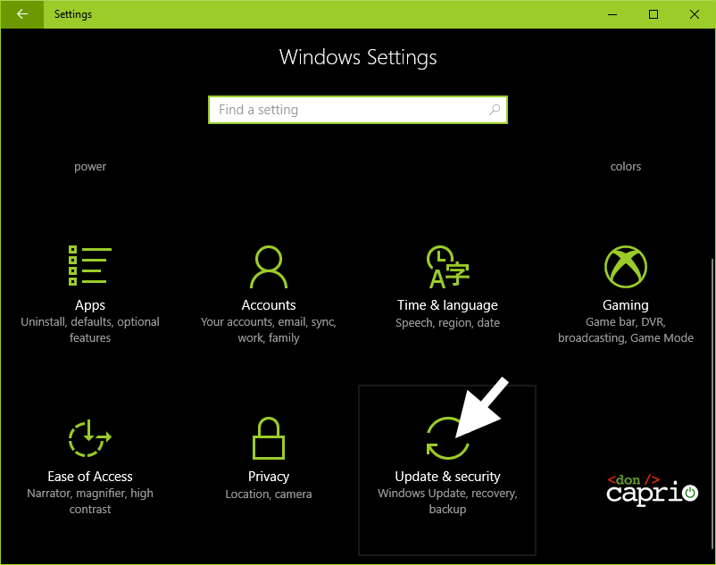 WINDOWS UPDATE AND SECURITY
