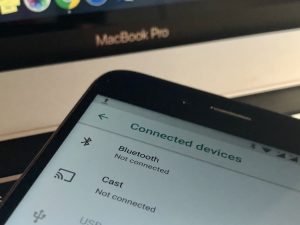 android phone and a macbook