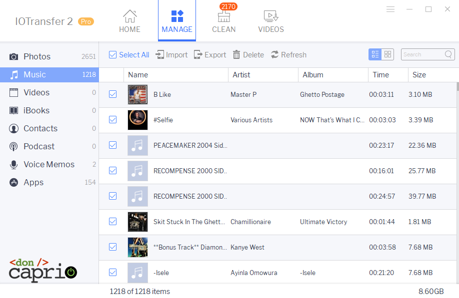 copy music iotransfer