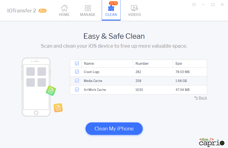 clean junk iotransfer
