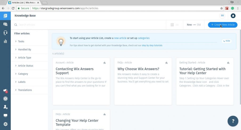 Wix Answers Knowledge Base