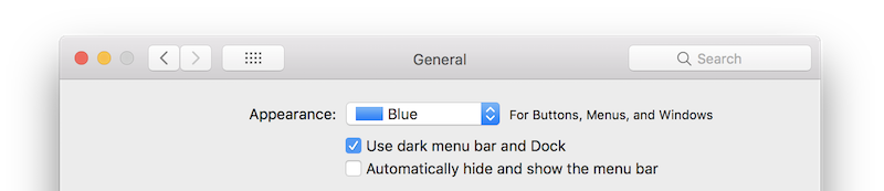 dark menu