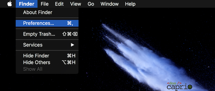 finder preferences
