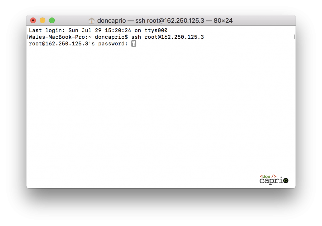 log in to vps