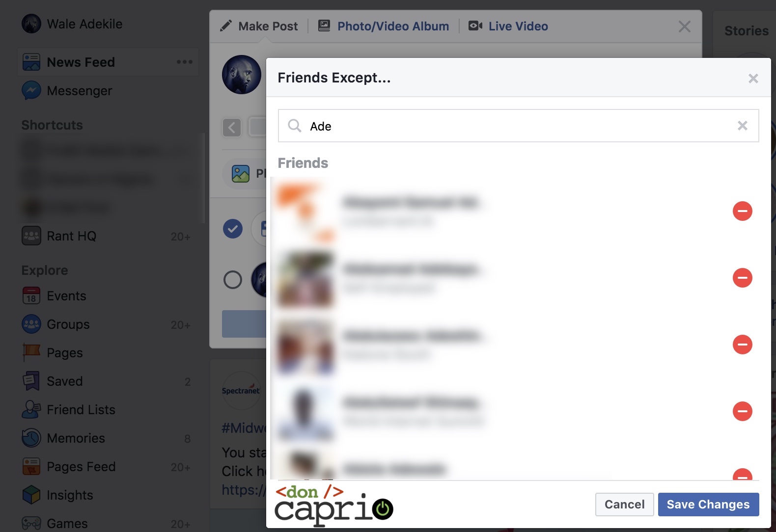 select friends