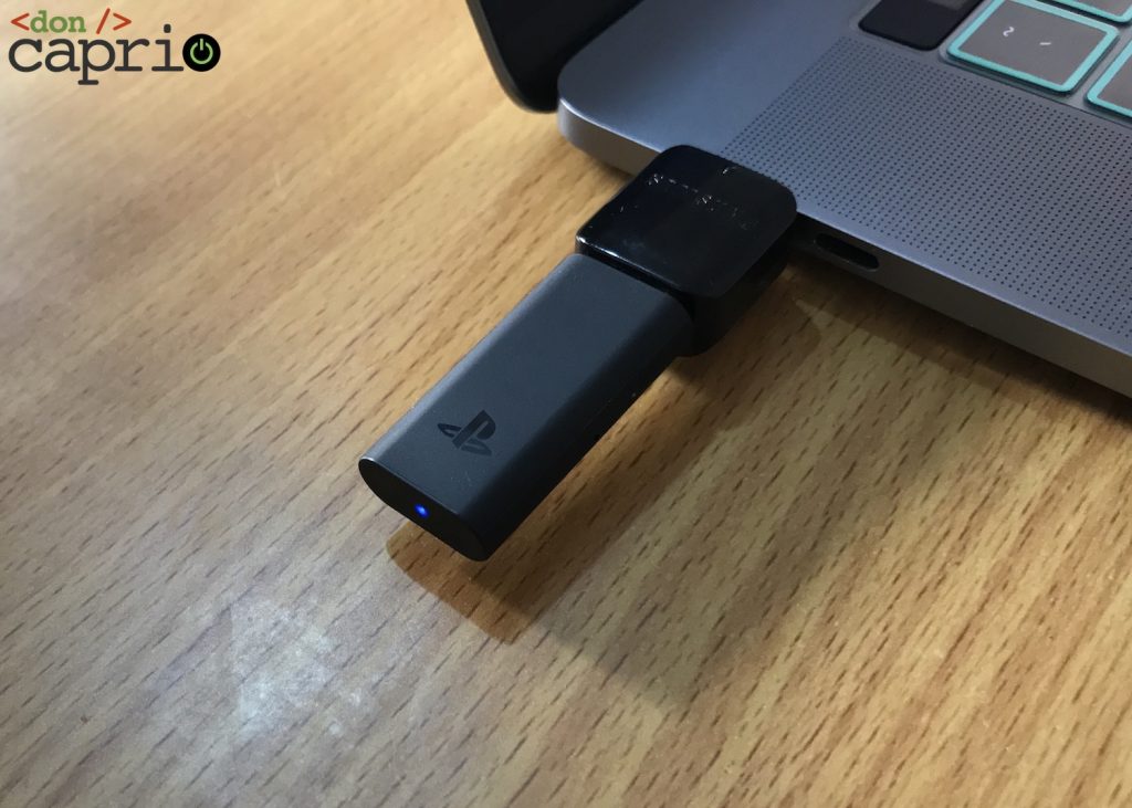 wireless dongle plugged in to macbook
