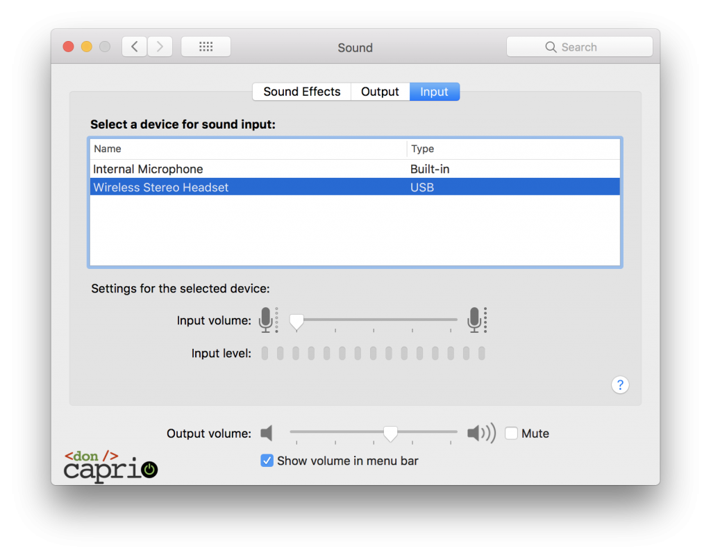 macbook pro audio settings