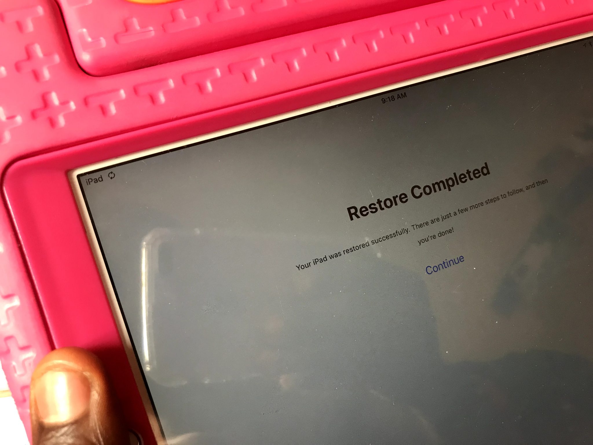 ipad restored