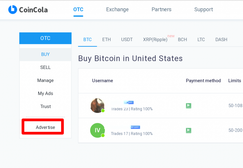 Coincola Cryptocurrency Exchange