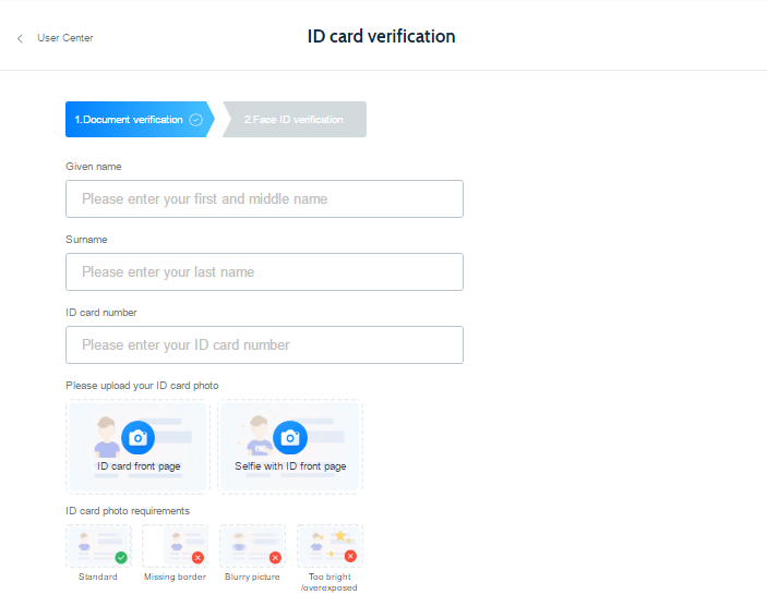 Coincola Identity Verification