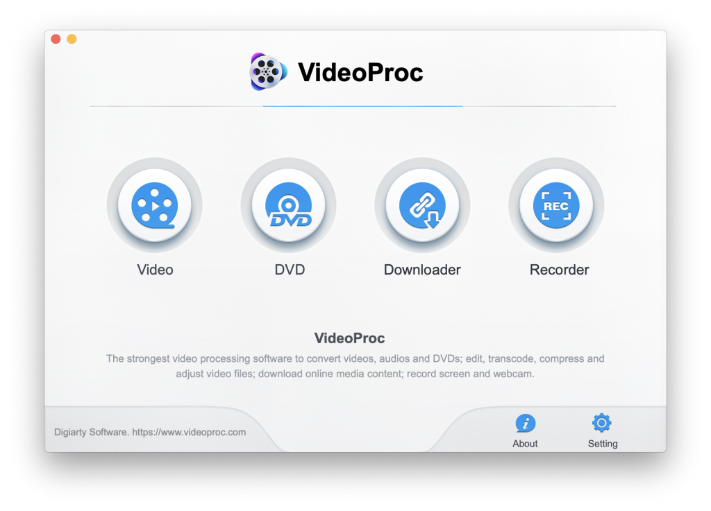 videoproc UI