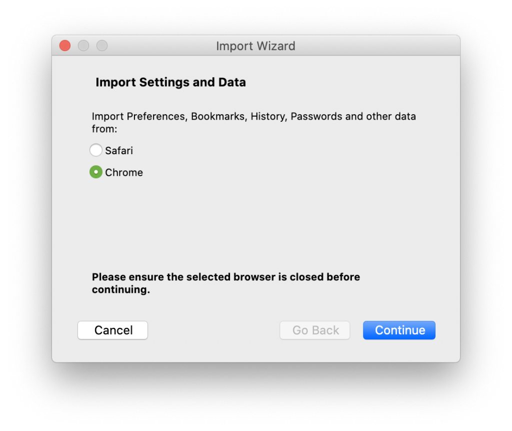import chrome passwords