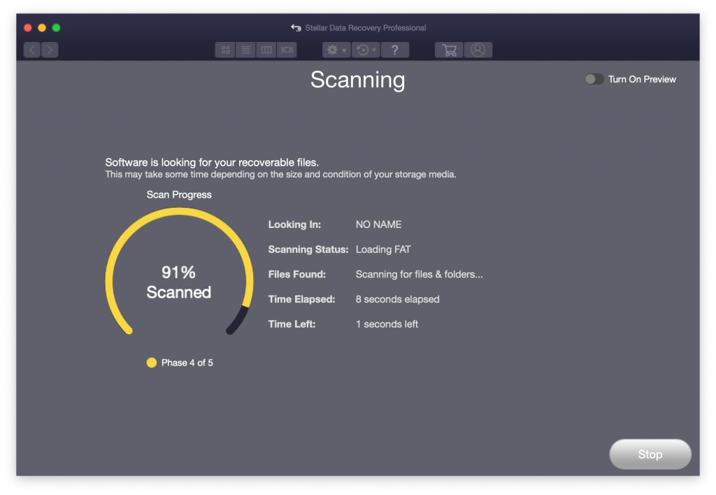 scan in progress