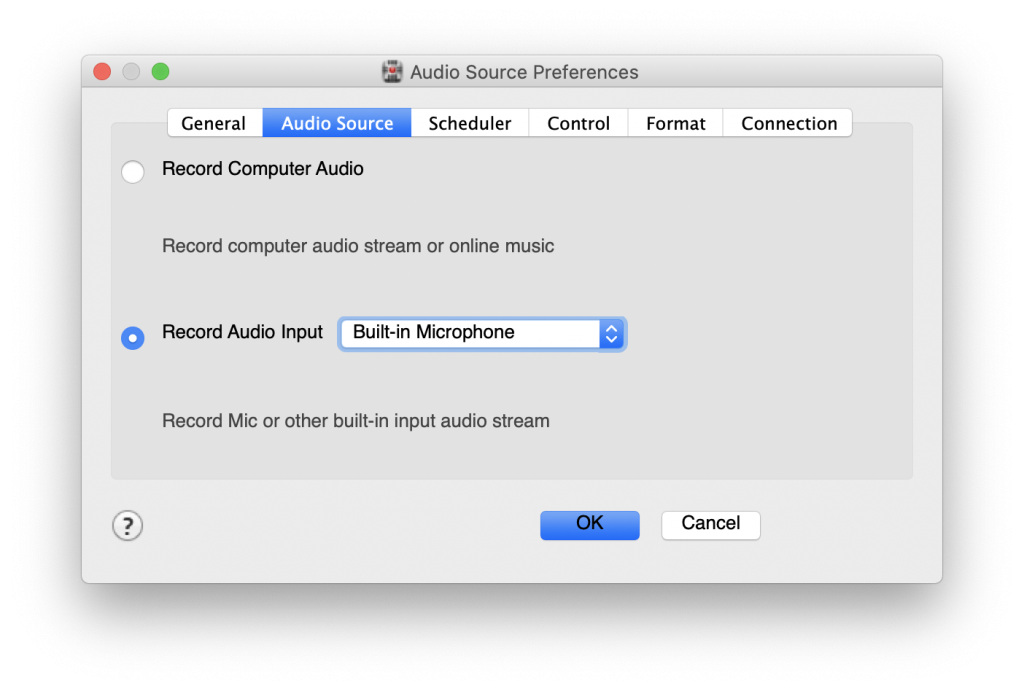 input settings
