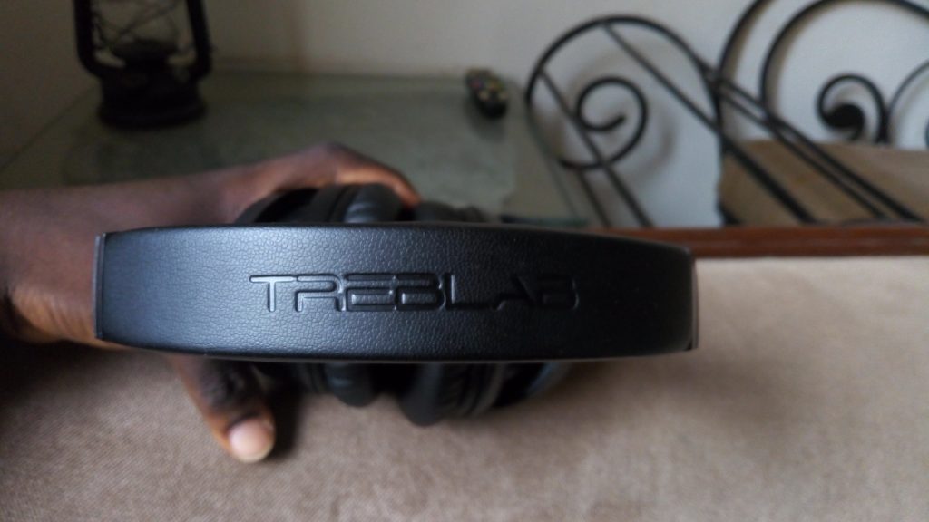 treblab text embossed on headband