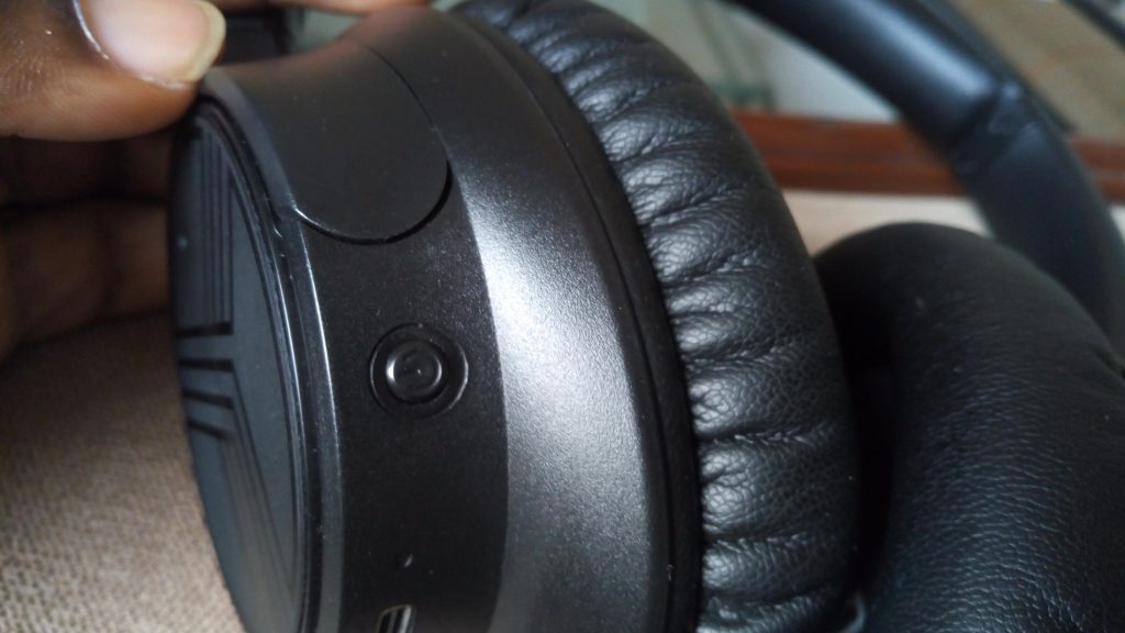 power button located on right earcup
