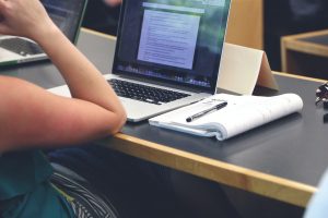 student studying