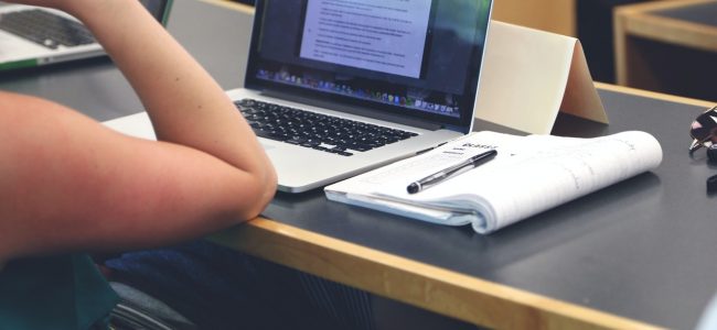 student studying