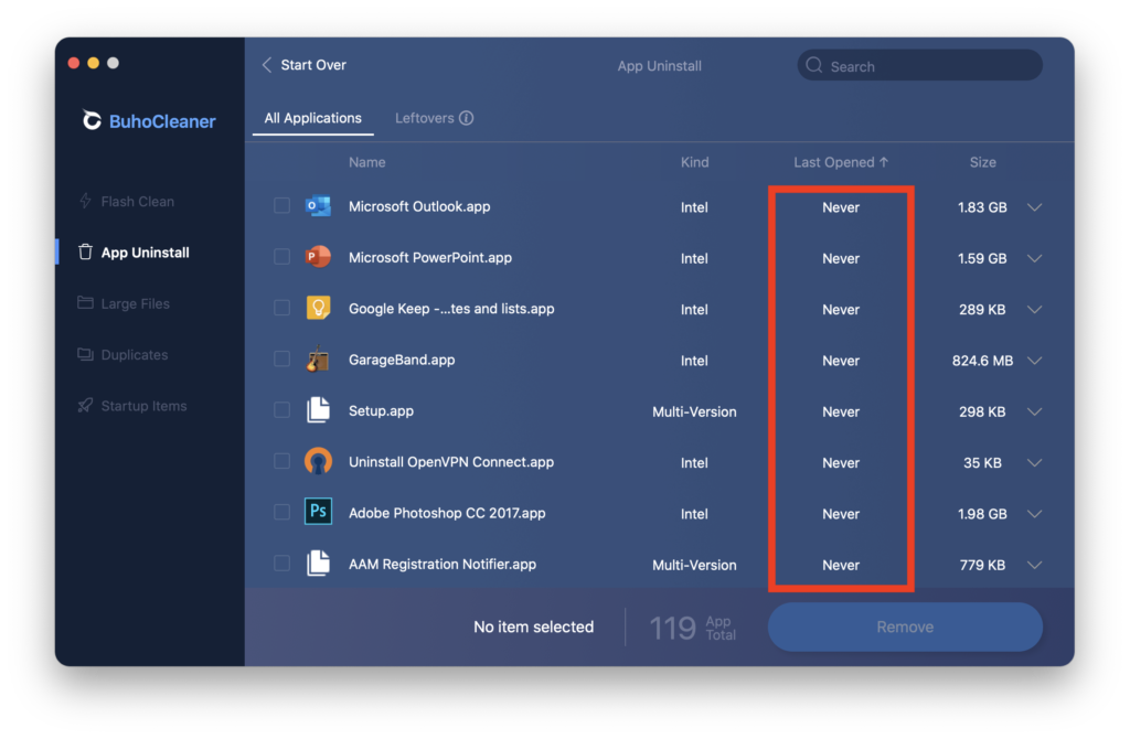 installed apps