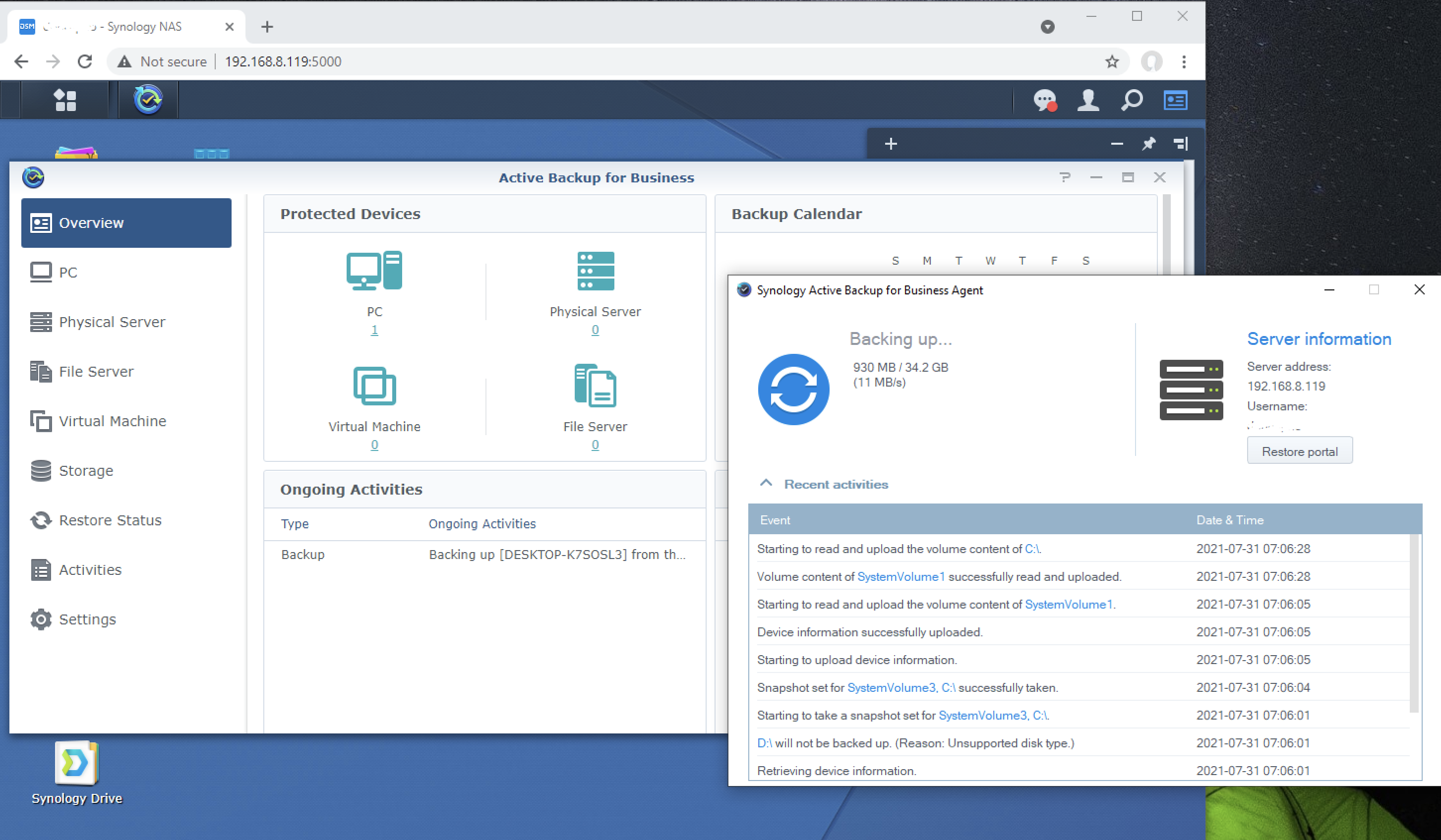 active backup for business