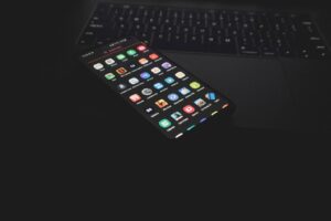 A picture containing electronics, indoor, keyboard, black Description automatically generated